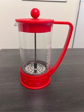 Bodum Red Plastic-Framed French Press Coffee Maker